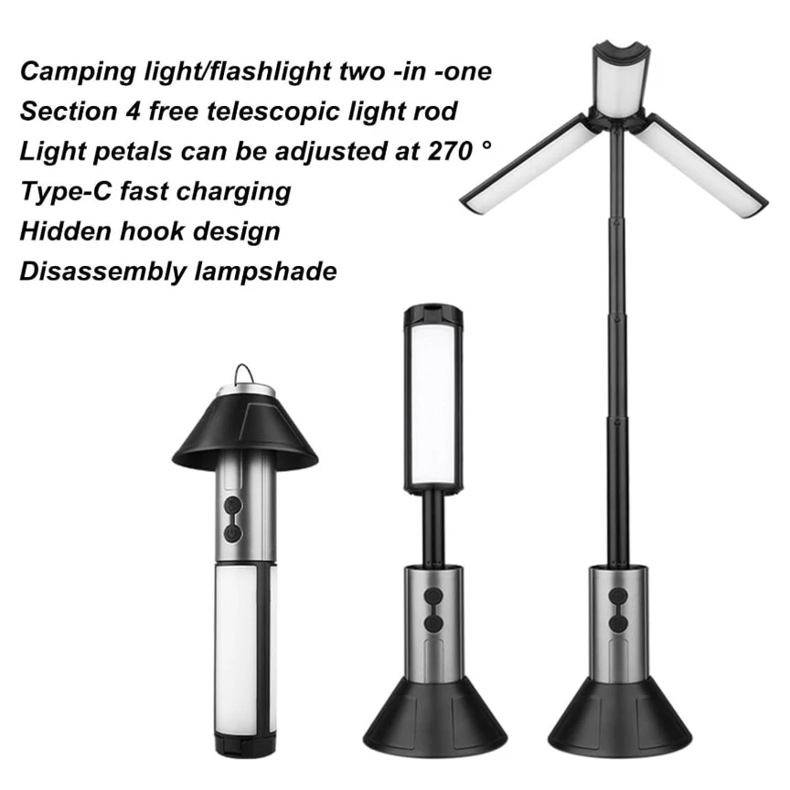 YD-2324 teleszkópos kemping lámpa