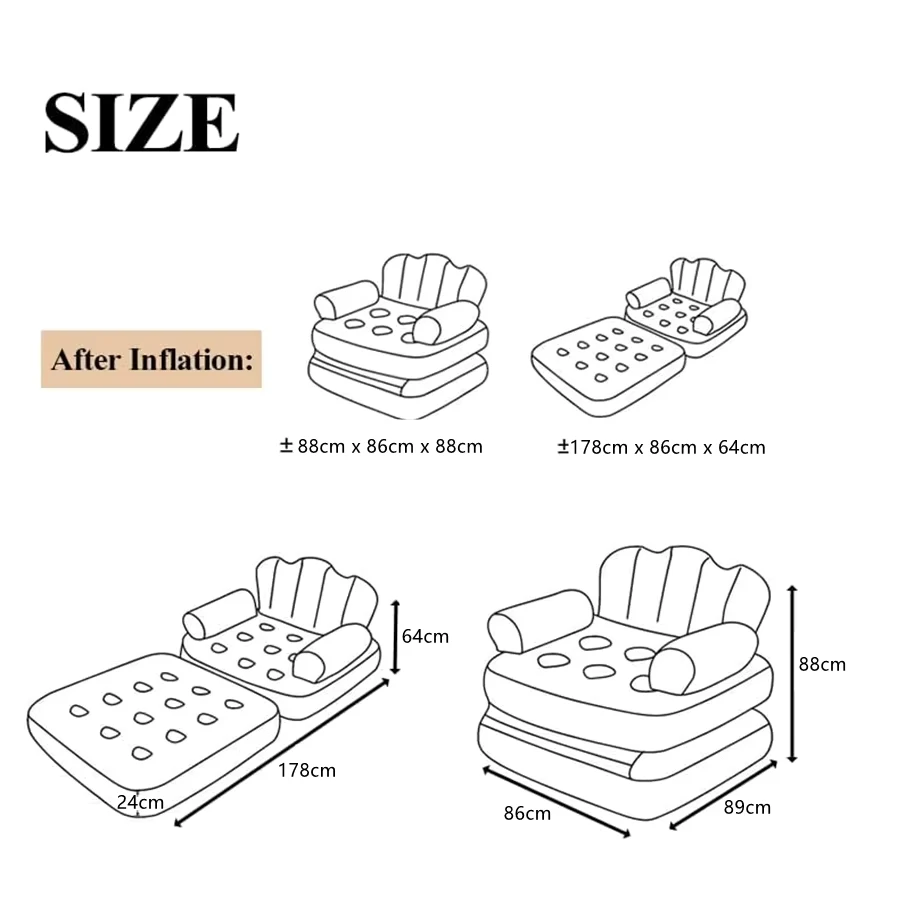 felfújható kanapé