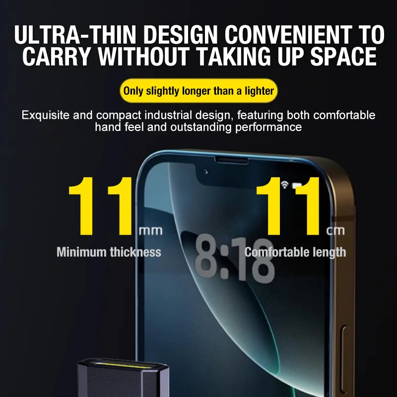 LS07 ultravékony zseblámpa mágnessel és csiptetővel