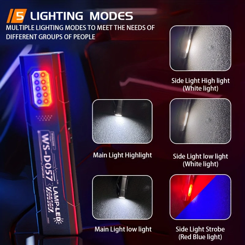 LS07 ultravékony zseblámpa mágnessel és csiptetővel