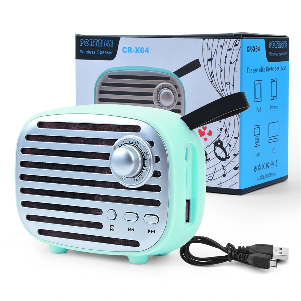 CR-X64 mini hordozható BT hagszóró és FM rádió