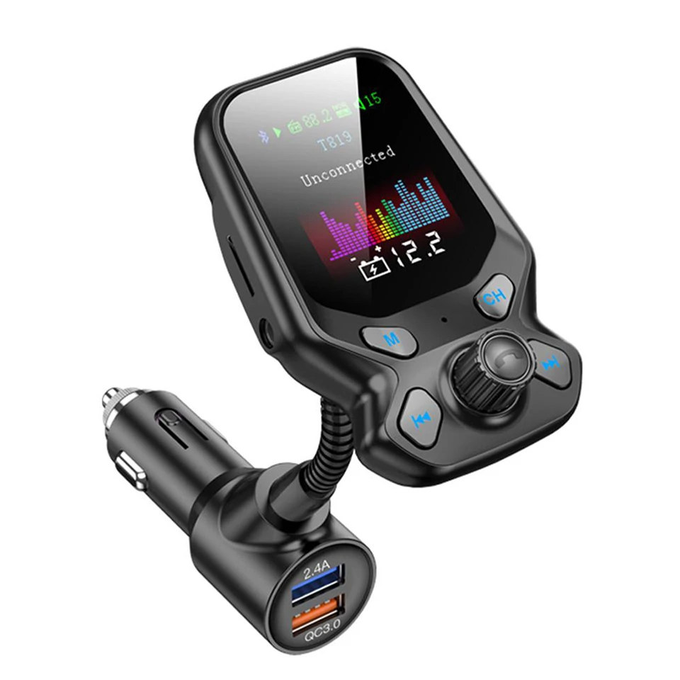 T819 BT FM transzmitter és töltő LCD kijelzővel