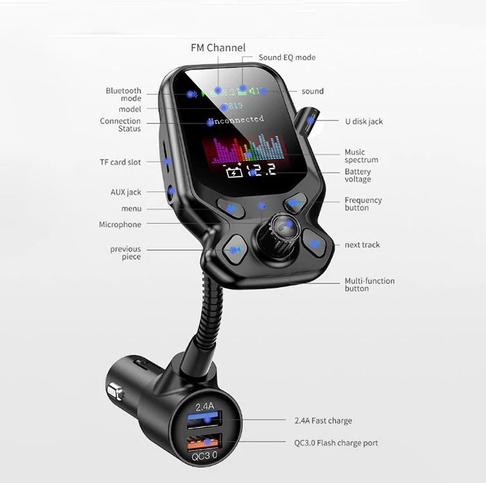 T819 Bluetooth FM transzmitter