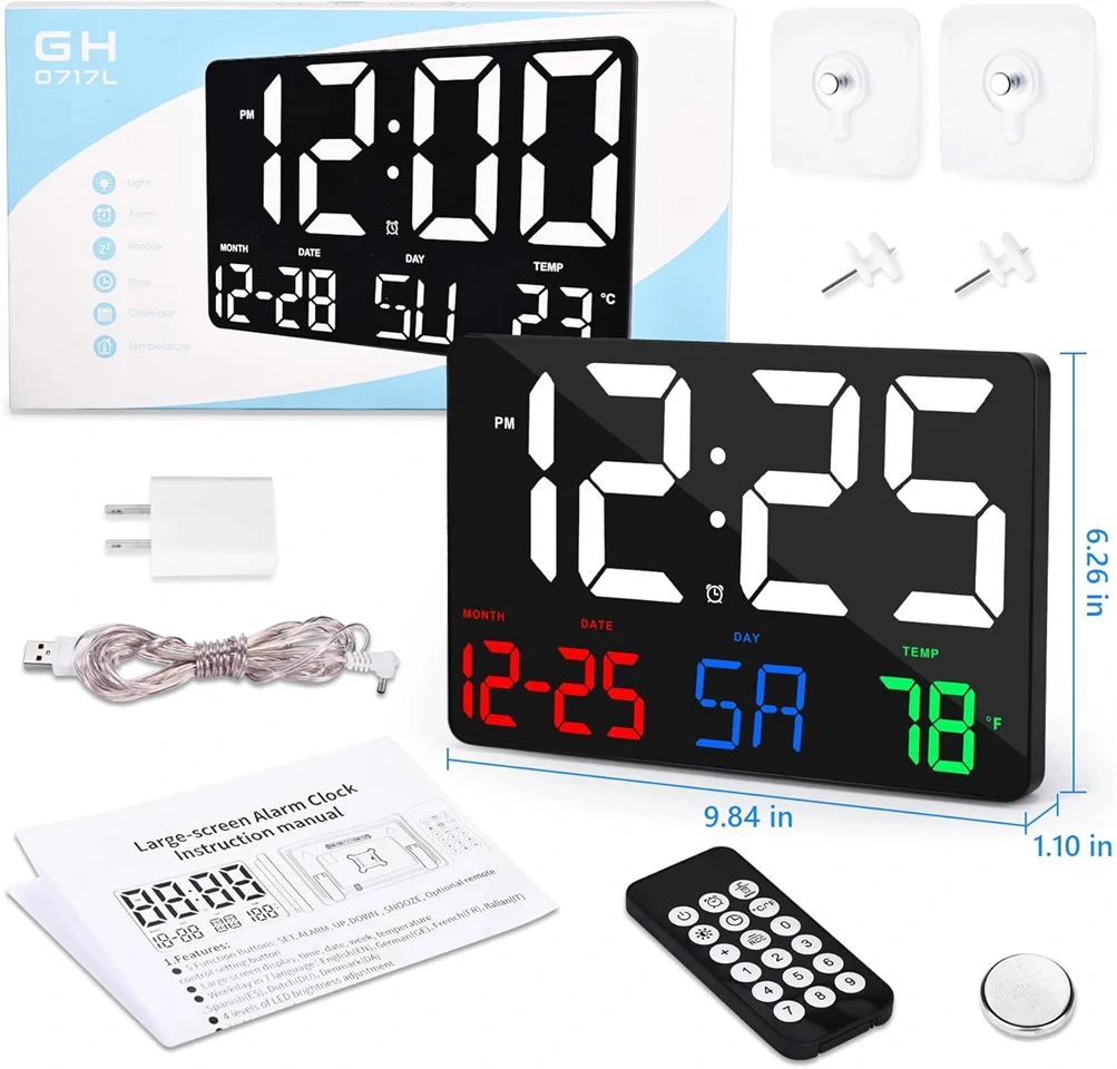 GH0707L LED falióra dátum és hőmérséklet kijelzéssel