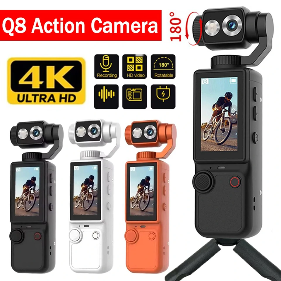 Q8 4K Ultra HD kézi vlogger sportkamera