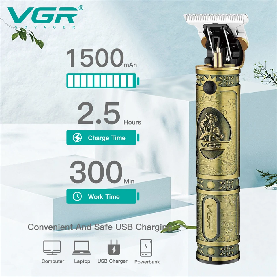 VGR V-085 szakállvágó borotva akkumlátorral