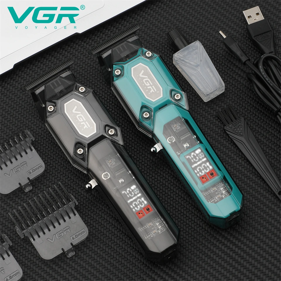 VGR V-600 professzionális hajvágó LED kijelzővel