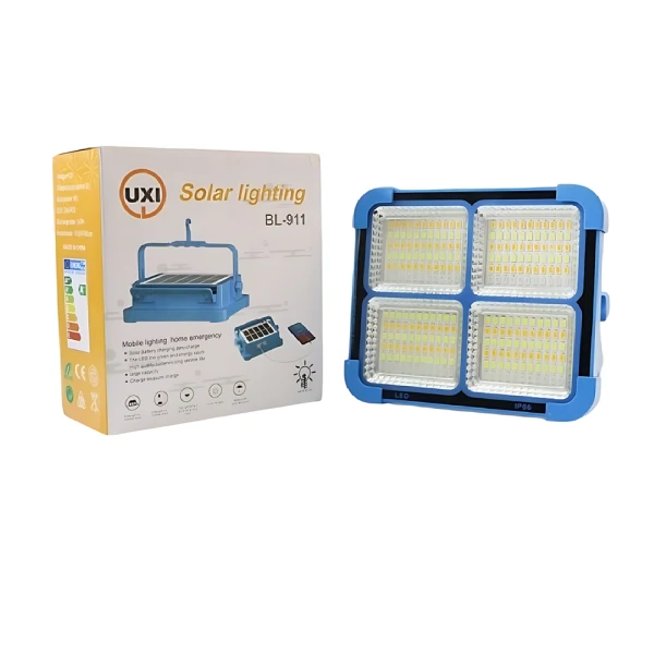 UXI hordozható napelemes LED lámpa /vészvilágítás, powerbank, 22400 mAh, IP66/