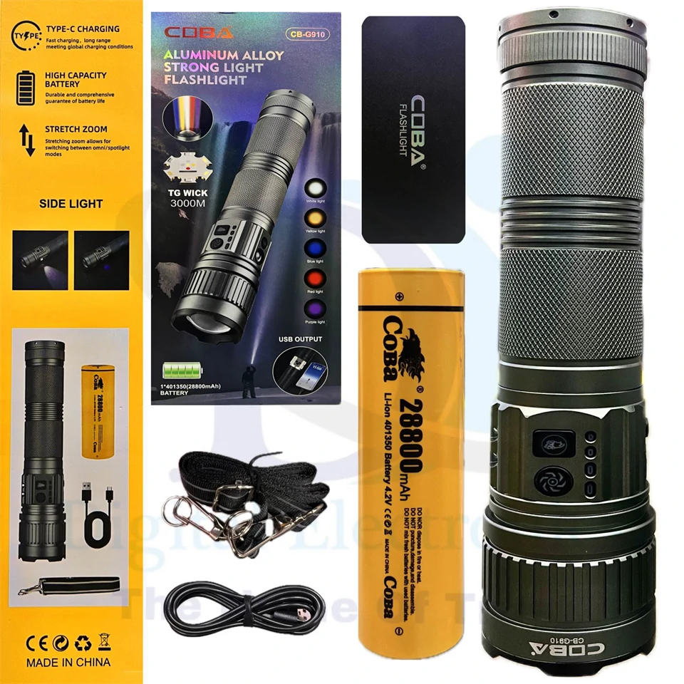 Nagy méretű és kapacitású elemlámpa - CB-G910