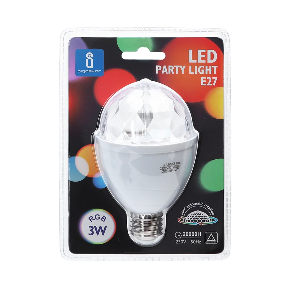 Diszkó izzó LED gömb E27