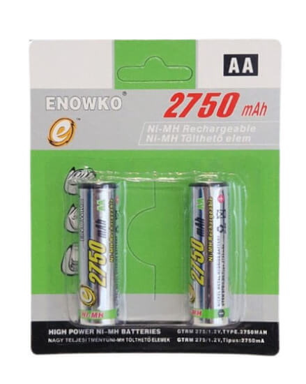 Enowko AA tölthető akkumlátor 2750 mAh