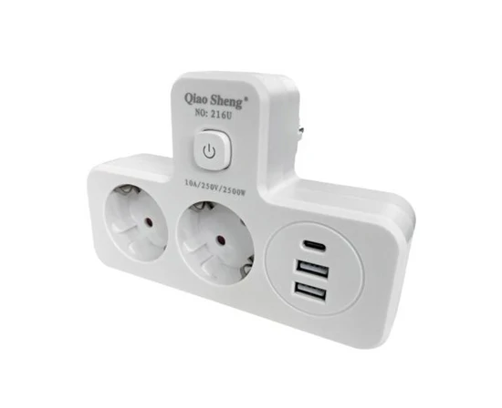 3in1 220V elosztó + USB töltő + éjjeli lámpa
