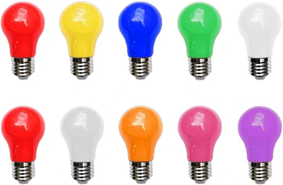 Színes E27 izzók készlet (10 darab)