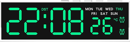 Többfunkciós LED digitális ébresztőóra hangulatvilágítással