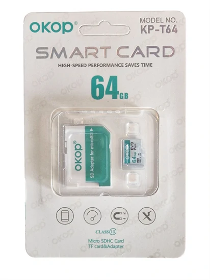 64GB Micro SD kártya + adapter - KP-T64 /Class 10 SDHC/
