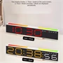 Digitális LED ébresztőóra ritmusra villogó LED sorral