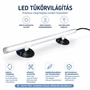 Beauty Bright tükörre rögzíthető LED-es kozmetikai lámpa