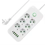 Tűzálló 6-os elosztó 5 USB porttal - F06U /2500W, 2 méter/