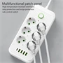 Tűzálló 6-os elosztó 5 USB porttal - F06U /2500W, 2 méter/